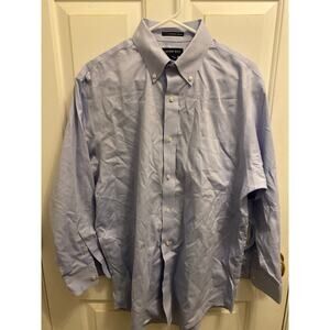 New Lands End Men's 16-32 Traditional Fit No Iron Pinpoint Oxford Dress Shirt